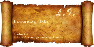 Losonczy Ida névjegykártya