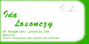 ida losonczy business card